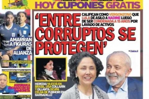 Corruptos se protegem’, ‘asilo irregular’: Jornais do Peru condenam asilo de ex-primeira-dama Nadine Heredia concedido pelo Brasil