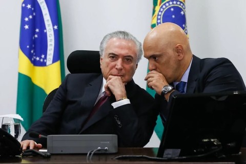 Michel Temer elogia Moraes e propõe redução das penas do 8/1